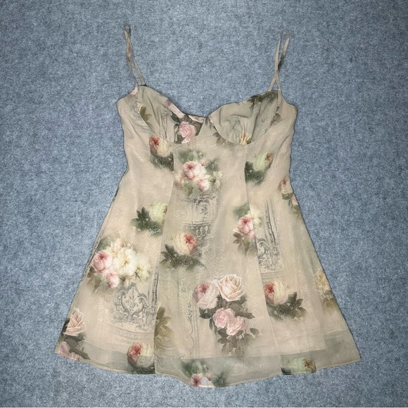 House of CB Christiana Vintage Floral Mini Dress. Sz: XL - Picture 5 of 12